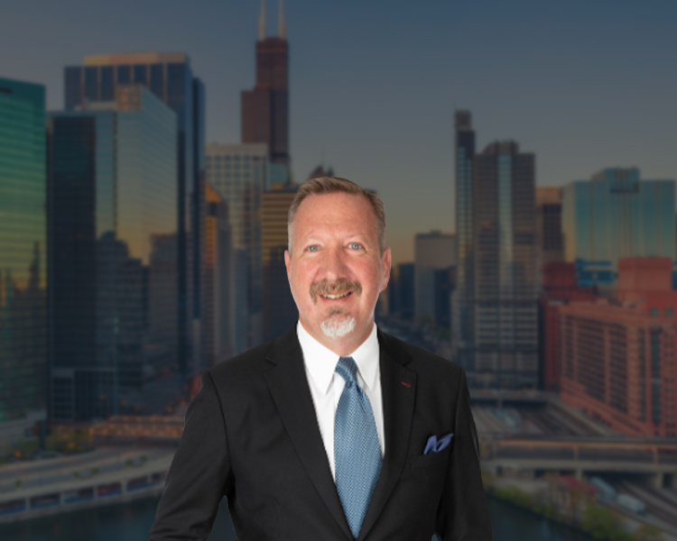 Attorney with the Chicago Skyline in the background